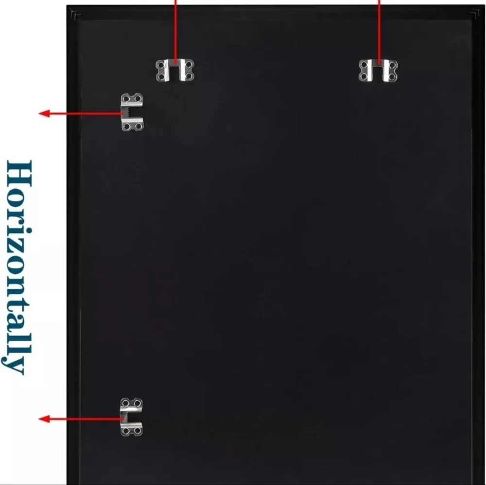 Black Large Bathroom Wall Mirror 18×24 ( 2 SETS )
